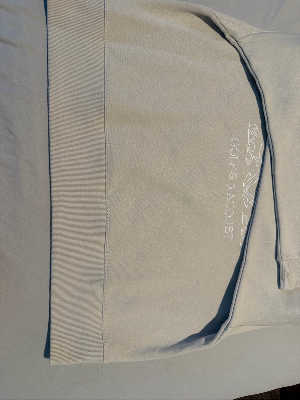Fore-te Neutral Cream Crewneck Sweatshirt with Golf & Racquet Logo - Picture 4 of 6